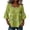 Green, variant on Women's Square Neck Lace Trim Peplum Blouse 3/4 Bell Sleeve Casual Summer Loose Fit Tiered Tops for Daily Wear,M
