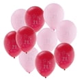 thumbnail image 1 of 10 Piezas de Edad 21 de Látex Happy Birthday de Cumpleaños para Cumpleaños de Niños Rosado rojo Gloria globo de látex de 21 años, 1 of 8