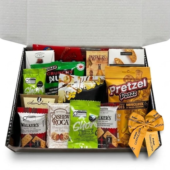 Snack Attack Gift Box with Cookies, Nuts, Candies, and More
