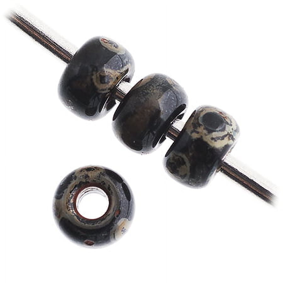 Miyuki Glass Seed Beads 11/0 (250g) DB4511 Picasso Opaque Black Bead