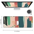 thumbnail image 2 of Qinduosi Mouse Pad, Modern Abstract Artistic Mouse Pad, Boho Mouse Mat, Square Waterproof Computer Mousepad Non-Slip Rubber Base Mouse Pads for Office Laptop 31.5x11.8 in, 2 of 6