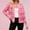 C-Hot Pink356, variant on Women Autumn Winter Outerwear Heart Long Sleeve Classic Fit Button Pullover For Cool Weather Streetwear Jacket