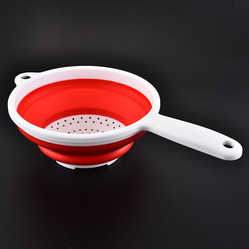 Stamens Drain Baskets,Kitchen Foldable Pasta Strainers Collapsible