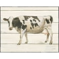 thumbnail image 2 of Wiens, James 18x15 White Modern Wood Framed Museum Art Print Titled - Country Cow VI, 2 of 4