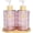 Pink&bamboo, variant on Green Glass Soap and Lotion Dispenser Set with Tray by Brighter Barns - Liquid Hand Soap Dispenser and Pump - Bamboo Bathroom Accessories & Modern Bathroom Decor (Green)