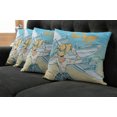 thumbnail image 2 of Ambesonne Retro Throw Pillow Cover 4 Pack, Aircraft Pop Art, 16", Pale Blue Yellow, 2 of 6