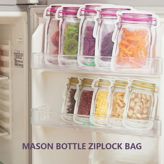 StoBag 100pcs Mason Jar Food Packaging Ziplock Bags Kids Child