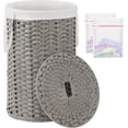 thumbnail image 2 of Large Laundry Hamper Laundry Basket Round Gal L) Handwoven Wicker Laundry Baskets Rattan Laundry Basket with Laundry Bag Handles Mesh Bags for Living Room Bedroom, 2 of 6
