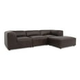 thumbnail image 2 of Moe's Home Collection Form Modular Sectional Leather Brown, 2 of 6