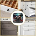 thumbnail image 6 of 4 Pcs Cabinet Handle Drawer Pulls Raccoon Knobs with Screws Square Furniture Office Cabinet Knob Decoration, 6 of 7