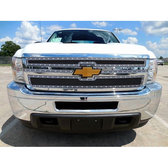 Parrilla superior con remaches APS GR03LEA73H para Chevy 2011-14