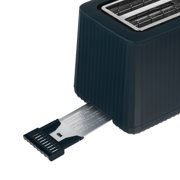 Thyme & Table 2-Slice Toaster, Extra-Wide Slots with Removable Crumb Tray, Atlantic Blue