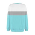 thumbnail image 4 of Womens Color Block Plus Size Sweatshirts Casual Loose Fitting Crew Neck Long Sleeve Tops Fall Trendy Pullover Hoodies, 4 of 5