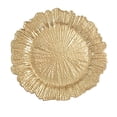 thumbnail image 2 of BalsaCircle 6 Gold 13" Acrylic Wooden Textured Round Reef Charger Plates, 2 of 8