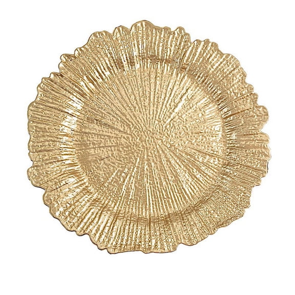 6 pcs 13-Inch Round Textured Charger Plates Wedding Party Table Top Decorations