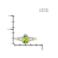 thumbnail image 4 of JewelersClub Peridot Ring Birthstone Jewelry – 0.50 Carat Peridot 14K Gold Plated Silver Ring Jewelry with White Diamond Accent – Gemstone Rings with Hypoallergenic 14K Gold Plated Silver Band, 4 of 4