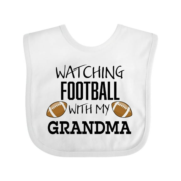 Inktastic Watching Football with My Grandma Boys or Girls Baby Bib