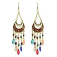 thumbnail image 2 of Eosunjian Women Earrings Ethnic Style Decorative Moon Shape Long-lasting Lady Earrings for Daily Wear Multicolor, 2 of 13