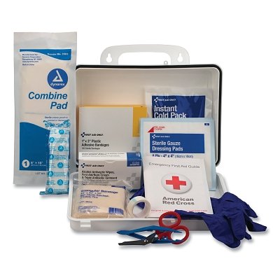 25 Person Industrial First Aid Kit, Weatherproof Plastic Case, Wall Mount | Bundle of 2 Kits