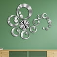 thumbnail image 1 of Accent Collection Silver Swirls DIY 3D Wall Clock Kit, Silent & Frameless, 1 of 5