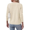 thumbnail image 3 of BTFBM Cardigan Sweaters for Wome Fall Clothes Long Sleeve Button Down Open Front Soft Knit Lightweight Sweater, 3 of 7