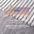 thumbnail image 2 of Electric Blanket, Cozy Luxury Faux Fur Fast Heating Full Heated Blanket with 6 Heating Levels & 4 Hours Auto Off, Soft Ribbed Flannel Warming Blanket, 2 of 9