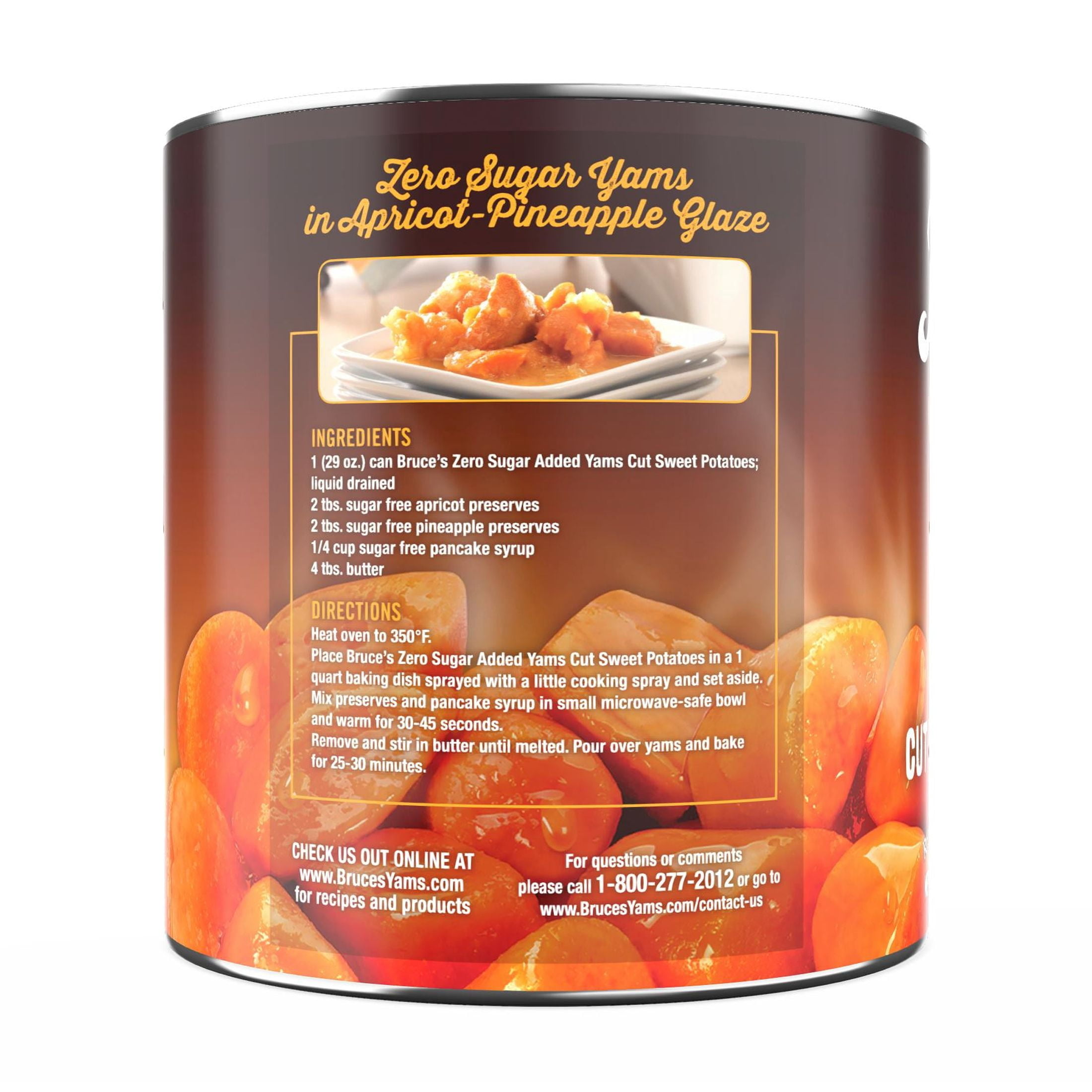 Bruce's Yams Cut Sweet Potatoes with Splenda,29 oz., Can