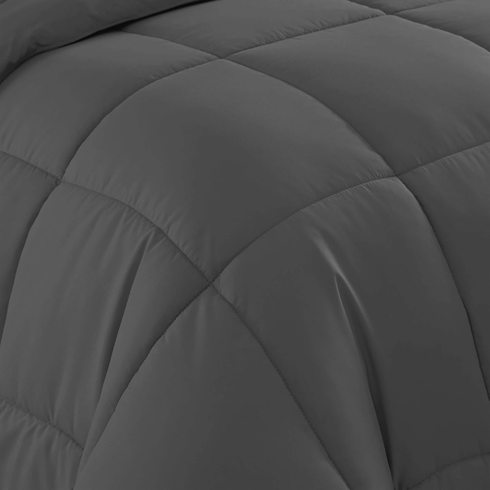Luxury Gray 5-piece Bed in a Bag Down Alternative Comforter Set, Twin