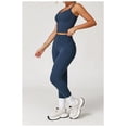 thumbnail image 4 of PISONIC Womens Workout Sets Two Piece Spaghetti Straps Tank Top Matching High Waist Leggings Gym Work Out Outfits with Pockets, 4 of 7