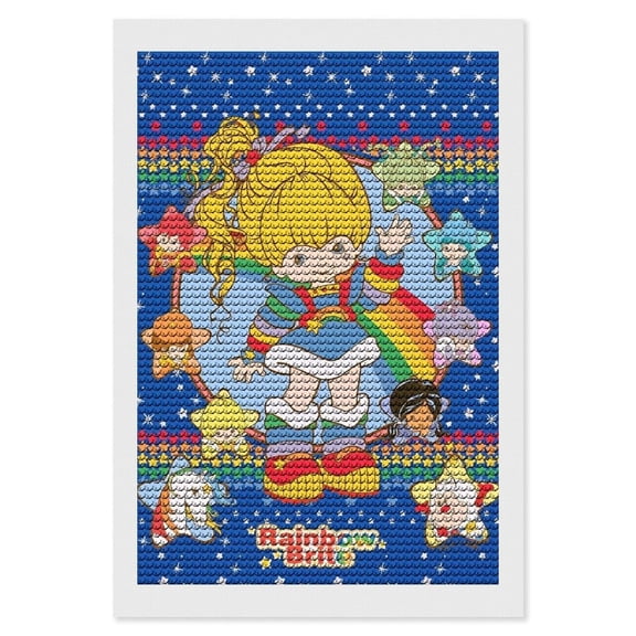 Rainbow Bri-te Picture Paintings Canvas Diamond Art Prints Wall Decoration DIY Full Drill Diamond Dots Home Gifts