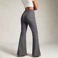 thumbnail image 5 of Womens Work Office Pants High Waisted Bell Bottoms Slim Fit Stretch Flared Dress Pants Trousers for Business Casual Going Out,Gray,L, 5 of 6