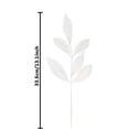 thumbnail image 2 of LQQBOX 20Pcs Artificial Glitter Leaf 13 Inch Christmas Picks and Sprays Christmas Tree Glitter Leaf Picks Christmas Leaves Decoration for Christmas Tree Vase Home Decor,White, 2 of 7