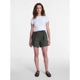 thumbnail image 3 of Time and Tru Women’s Mid Rise Poplin Shorts, Sizes XS-XXXL, 3 of 6