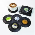 thumbnail image 3 of Drink Coasters Set of 12 Vintage CD Coasters Vinyl Records for Music Lovers, Housewarming Hostess Gifts Style 2, 3 of 7