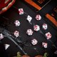 thumbnail image 2 of Juego de Dados PoliéDricos de 7 Dados de Salpicadura de Sangre de 14 Piezas para DND Juegos de Dados de Rol, 2 of 5