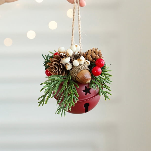 Campanas de Navidad, campanas de piña de Navidad, decoración de ambiente festivo, decoración colgante para árbol de Navidad, decoración de habitación
