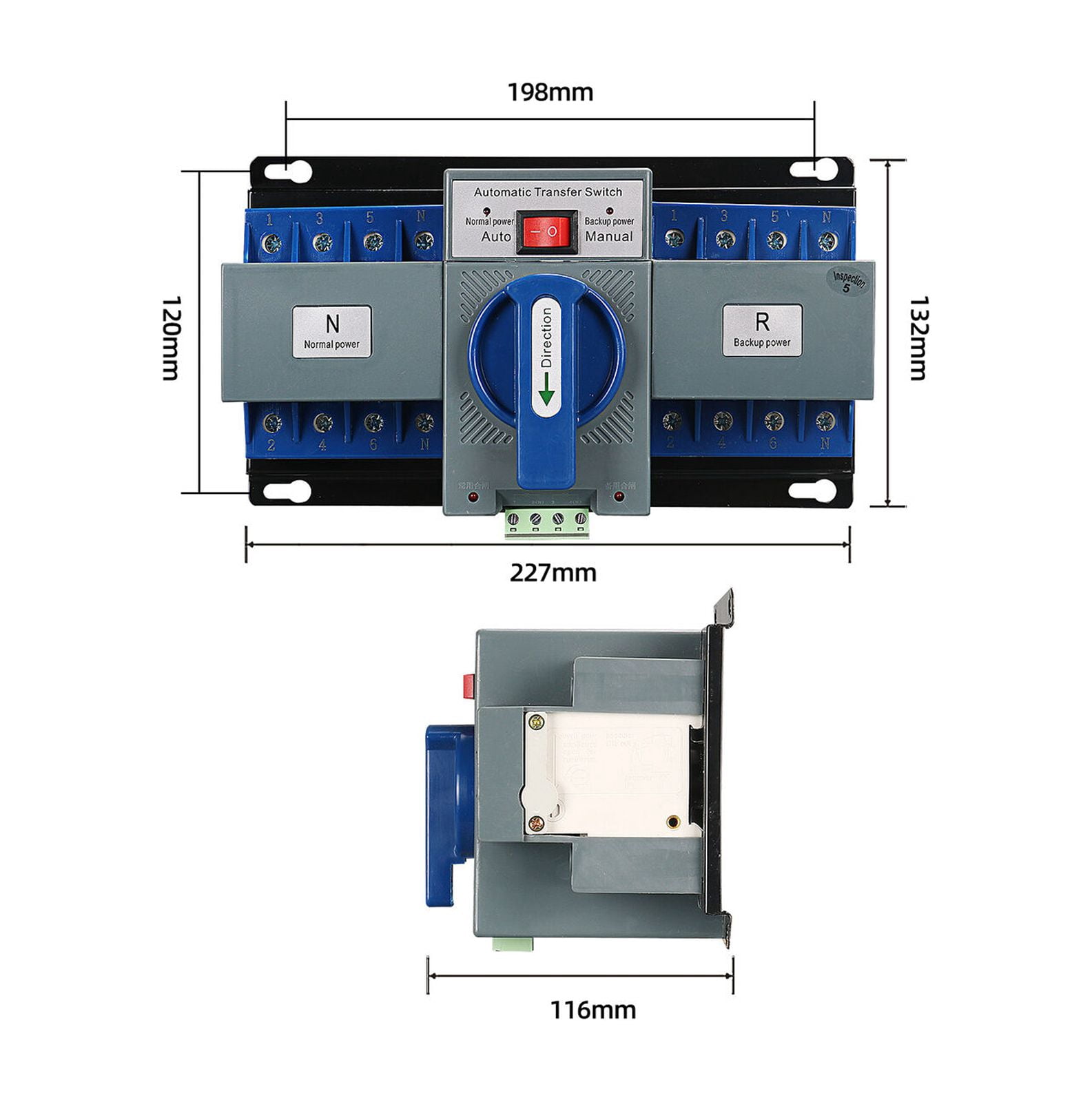 60HZ AC-33iB AC 110V 63A 4P Self cast Conversion Mini Dual Power Automatic Transfer Switches ATS CB Level M6