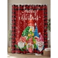 thumbnail image 4 of Christmas Shower Curtain Set, Waterproof Shower Curtains for Bathroom, Gnomes Snowflakes Pine Tree Red Black Plaid Washable Fabric Cloth Bath Curtain for Bathtub Decoration with Hooks 66x72 Inches, 4 of 6