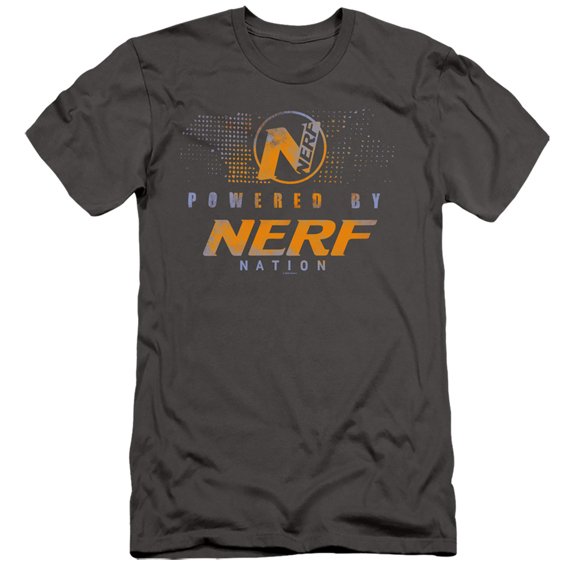 Nerf Powered By Nerf Nation S/S Adult 30/1 T-Shirt Charcoal