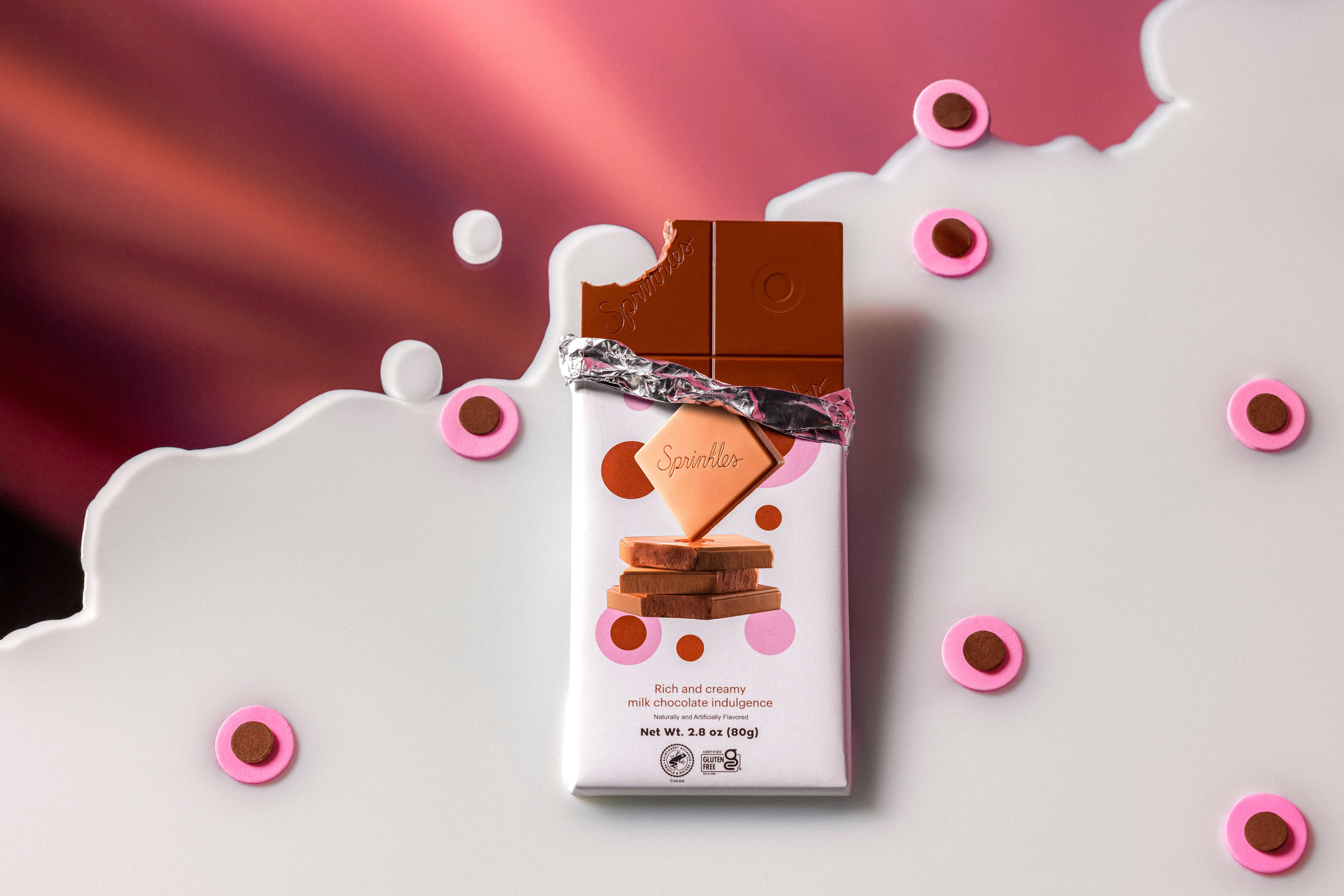 (2 pack) Sprinkles Premium Milk Chocolate Bar
