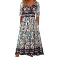 thumbnail image 1 of Vestido Medlor para mujer con estampado floral bohemio maxi Summer 2025 Plus, 1 of 5