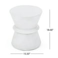 thumbnail image 6 of Hueber Lightweight Concrete Outdoor Side Table, Antique White, 6 of 6