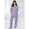 thumbnail image 6 of Dreams & Co. Women's Plus Size Petite Classic Flannel Pajama Set, 6 of 6