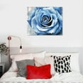 thumbnail image 4 of COMIO  Blue Rose Flower Picture Decor Wall Art Navy Gray Vintage Floral for Bedroom Bathroom Walls Decoration Canvas, 4 of 4