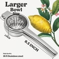 thumbnail image 3 of Lemon Squeezer - Stainless Steel Lime Juicer For Citrus Fruit, Orange, Lemonade Manual Extractor Hand Juicer With Handle, 3 of 5
