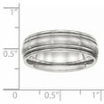 thumbnail image 5 of Stainless Steel Brushed and Polished Ridged 7.00mm Band, 5 of 9