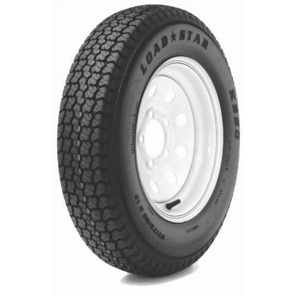 Americana Tire and Wheel Tire/Wheel Assembly 3S140 Tire/Wheel Assembly; Loadstar K550; 2 Piece Welded Steel Construction/Painted/White With Stripe; ST175 x 80D13; 1 Year Worry-Free Tire Warranty
