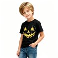 thumbnail image 4 of Ruiwill Halloween Boys Graphic Tee Funny Face Print Crew Neck Short Sleeve Top Casual Fall Pullover Boys Tshirts, 4 of 5
