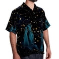 thumbnail image 2 of Constellation Men's Short Sleeve Printed Button Down Hawaiian Beach Shirts, 2 of 6