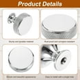 thumbnail image 4 of 5Pack Round Cabinet Knobs,  1.2" Dia x 1.04" Height Drawer Knob Handle Pulls for Kitchen Cabinets Bedroom Dresser Wardrobe, Bright Chrome, 4 of 6